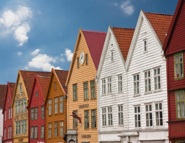 Picture of the brygge in Bergen, a famous site in the city